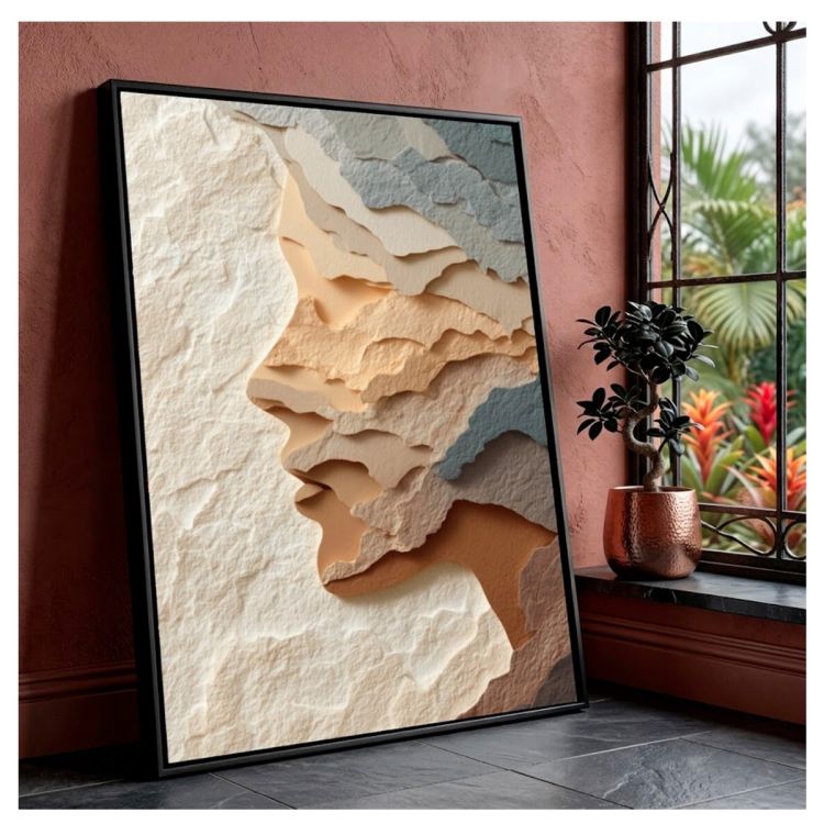 Tableau Decoratif - silhouette féminine 2 - Multicolore