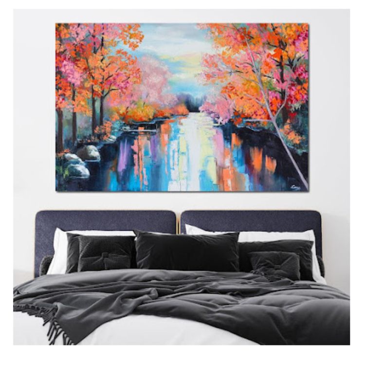 tableau pastel de Ruisseau pour décorer votre intérieur