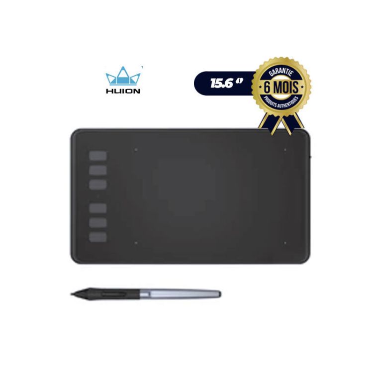 Tablette  graphique Huion H640P - noir - 06 mois - (Prix en fcfa) | Glotelho Cameroun