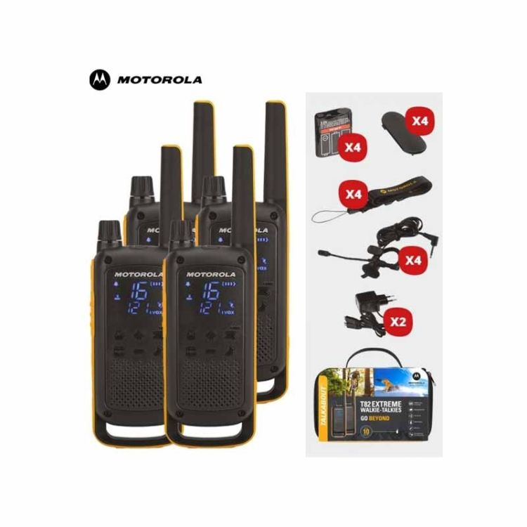 Pack of 4 Walkie Talkies - Motorola Talkabout T82 - Black | Glotelho Cameroon
