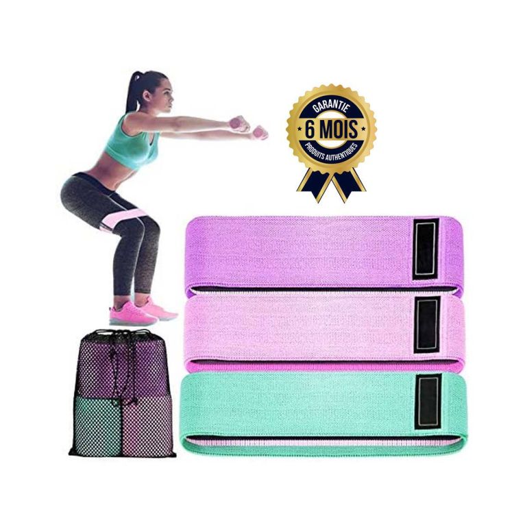 Tissu de bandes de résistance - 03 3 Bandes d'exercice pour hanches - (Prix en fcfa) | Glotelho Cameroun