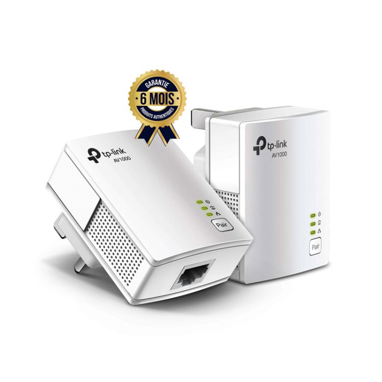 TP-LINK TL-PA7017 KIT - Prix cameroun en fcfa - Pack de 2 adaptateurs CPL 1000 Mbps - Avec 1 port Gigabit Ethernet | Glotelho 