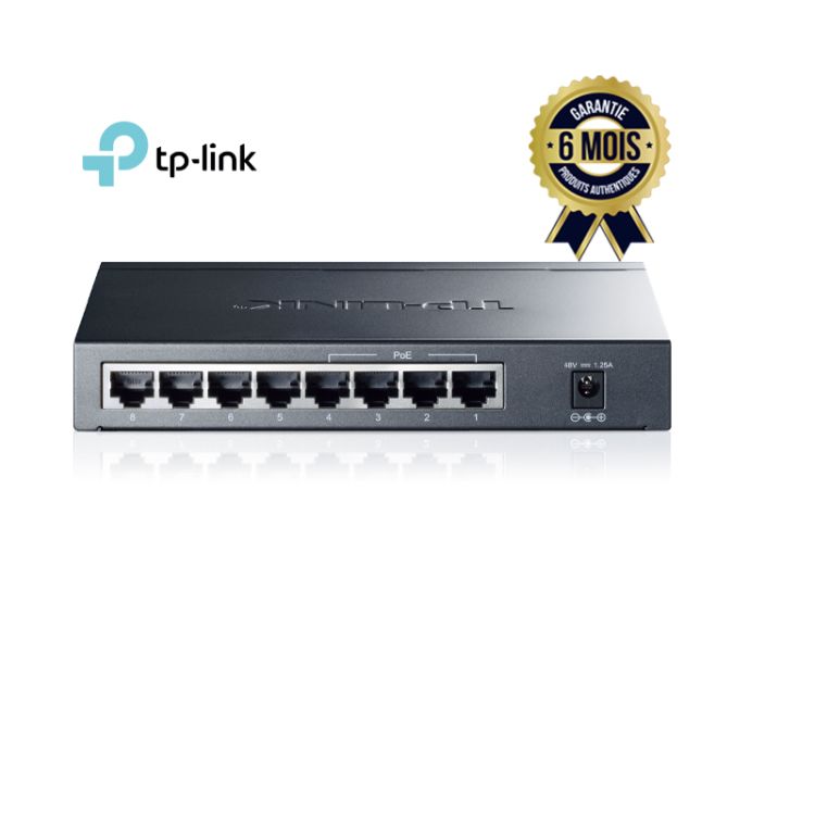TP-LINK TL-SG1008P - Price in CFA francs - 8 Port 10/100/1000 Mbps Switch - 4 PoE+ Ports | Glotelho Cameroon