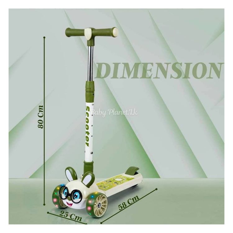 Foldable and height-adjustable scooter for children, with music and flashing wheels 2-5 years - price Cameroon