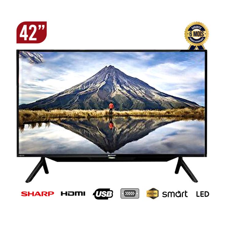 TV  SMART SHARP 42 POUCES 2T-C42BG1X - (Prix en fcfa) | Glotelho Cameroun