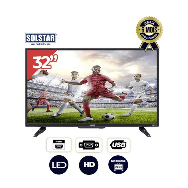 TV -Solstar -32AD7100SS - 32 Pouces - SOLSTAR - HD  - Noir | Glotelho Cameroun
