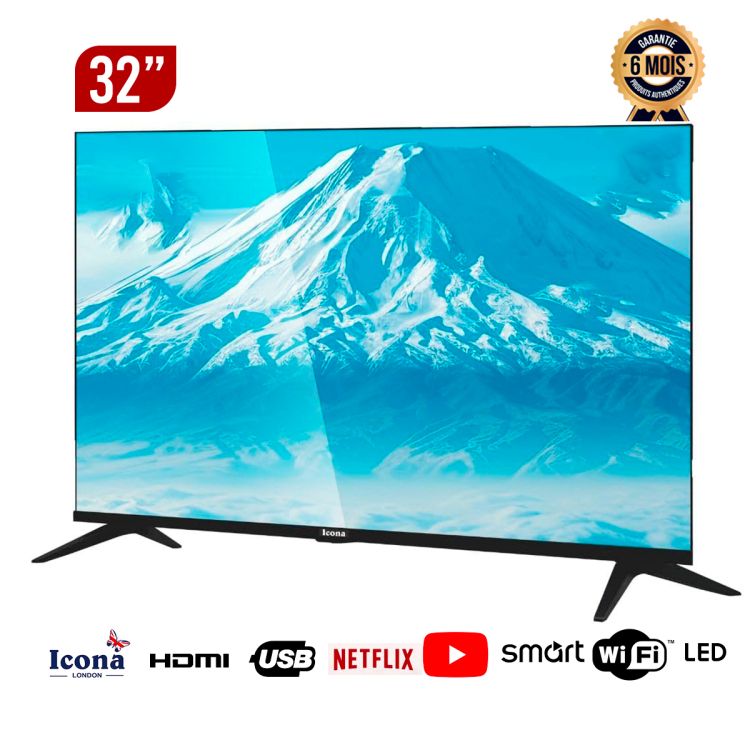 TV Smart ICONA 32" LED prix Cameroun