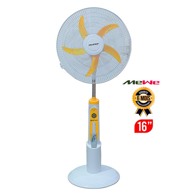 Ventilateur sur pied rechargeable 16 pouces en vente au meilleur prix sur Glotelho Cameroun