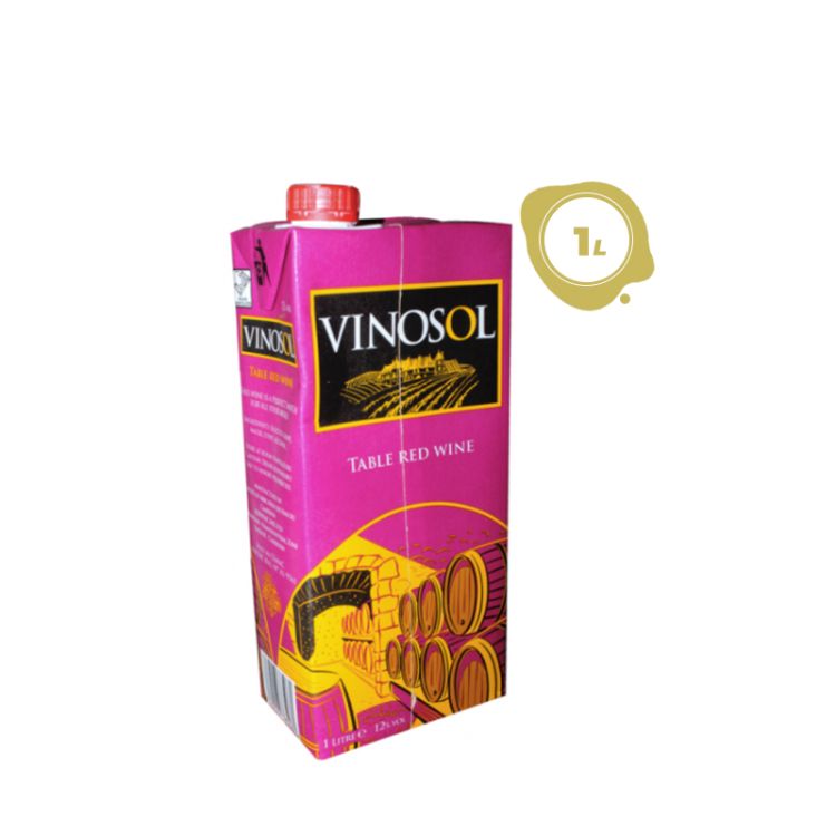 Red wine vinosol brick - 1L - price in fcfa | Glotelho Cameroon