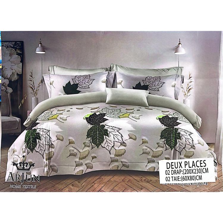 Drap - JIMMY - AB508 - 240x260 cm - 2 draps - 2 Taies D'oreiller - 2 places - 100% coton - Multicolor
