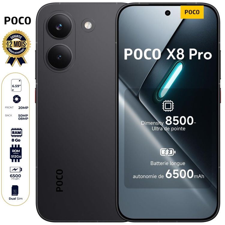 Xiaomi Poco X8 Pro - 512 Go - 8Go RAM - 6.59