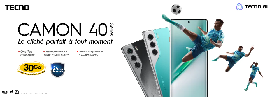 nouveau tecno camon 40