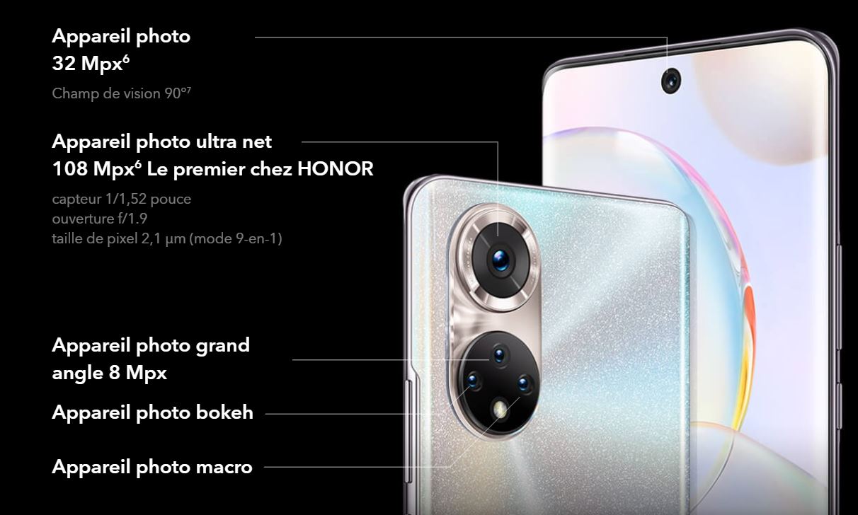  HONOR 50 5G ECRAN INCURVÉ