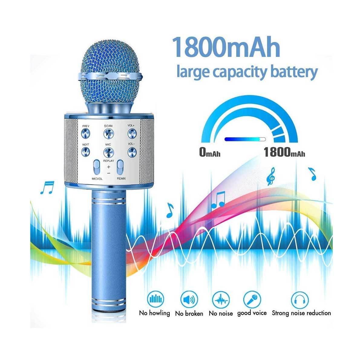 Microphone de karaoké sans fil Bluetooth -appareil de karaoké portable à main | Glotelho Cameroun