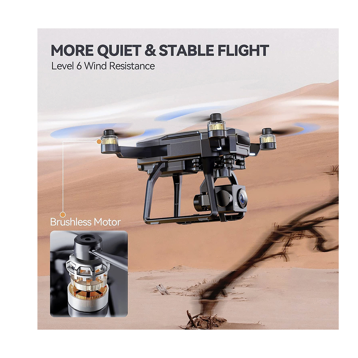 Drones Bwine F7 - Avec caméra pour adultes 4K - Piles 50 Mins Temps de vol - Niveau 6 Résistance au Vent | Glotelho Cameroun