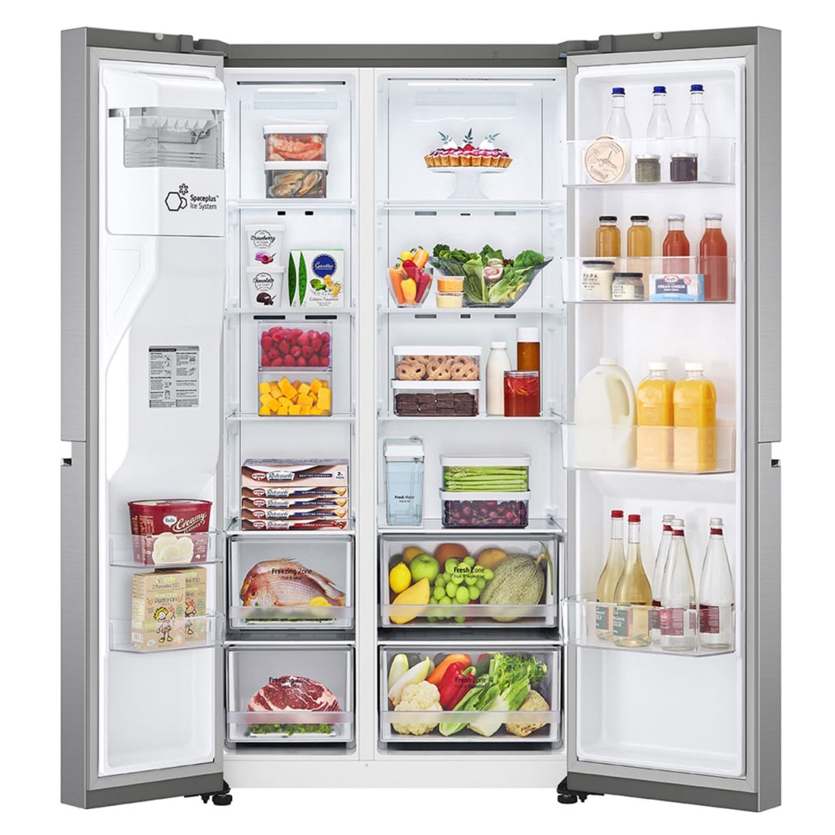 Réfrigérateur Americain No Frost LG - Distributeur d’eau et Glaçons - GC-L257SLRL  | Glotelho Cameroun
