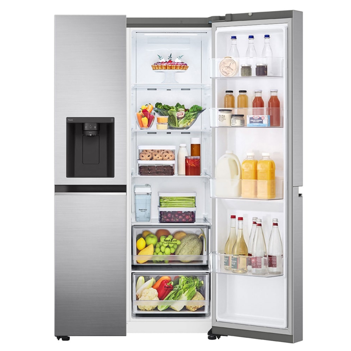 Réfrigérateur Americain No Frost LG - Distributeur d’eau et Glaçons - GC-L257SLRL  | Glotelho Cameroun