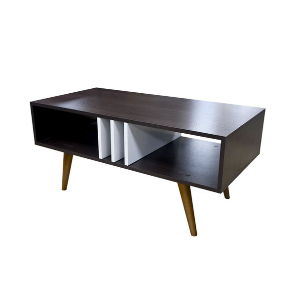 Table basse - Bois importé - 4 pieds - Maron - 6 mois | Glotelho Cameroun