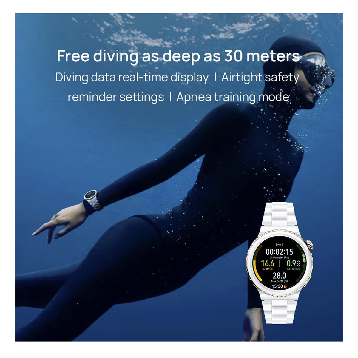 Smartwatch HUAWEI WATCH GT 3 PRO Ceramic Elegant blanc 43 mm Moniteur de santé | Glotelho Cameroun