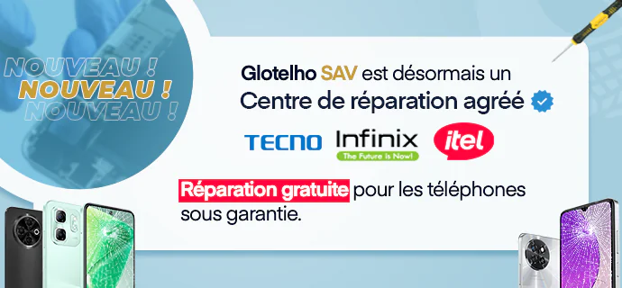 Tecno, infinix, itel Certifié