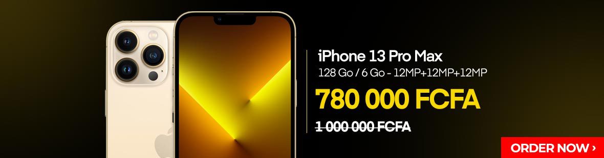 Iphone 13 pro Max - 128Go/6Go - Apple - 12MP+12MP+12MP - Garantie 12 mois au Cameroun chez Glotelho